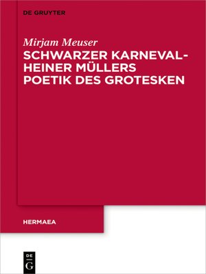 cover image of Schwarzer Karneval--Heiner Müllers Poetik des Grotesken